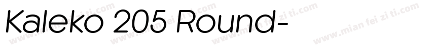 Kaleko 205 Round字体转换
